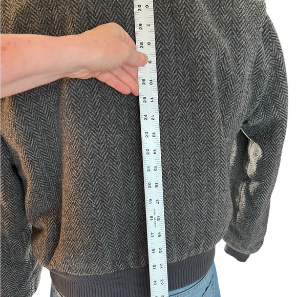 VTG Members Only Jacket Mens Large 40 Black Bomber Coat Full Zip Adult 90s Wool - Picture 11 of 15